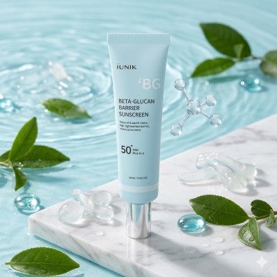 Iunik Beta Glucan Barrier Sunscreen SPF50 PA +++ 60ml.