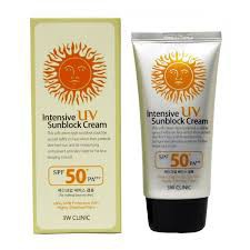 3W Clinic Intensive UV Sunblock Cream SPF50 PA+++ 70ml.