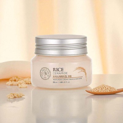 The face shop rice & ceramide moisturizing cream - 50m.