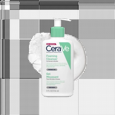 CeraVe Foaming Cleanser for Normal to Oily Skin with Niacinamide and 3 Essential Ceramides 236ml.
